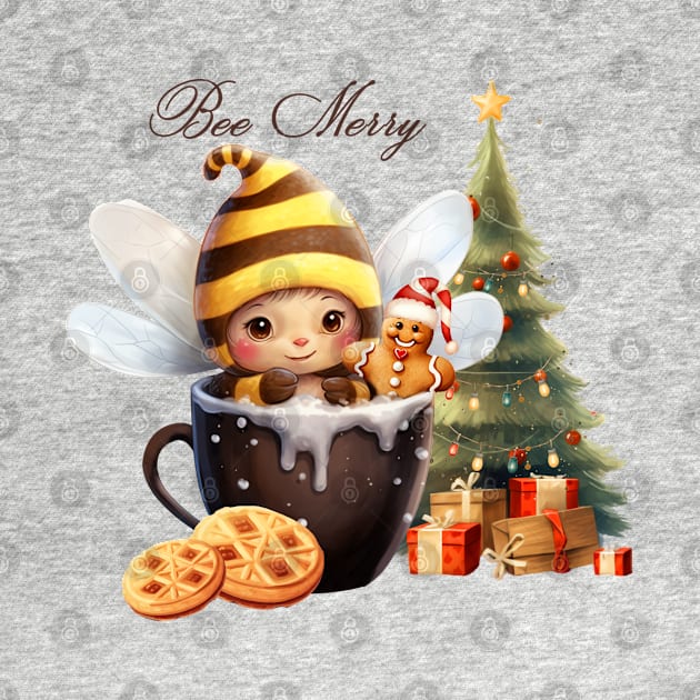 Funny Christmas Bee Quote by Chromatic Fusion Studio